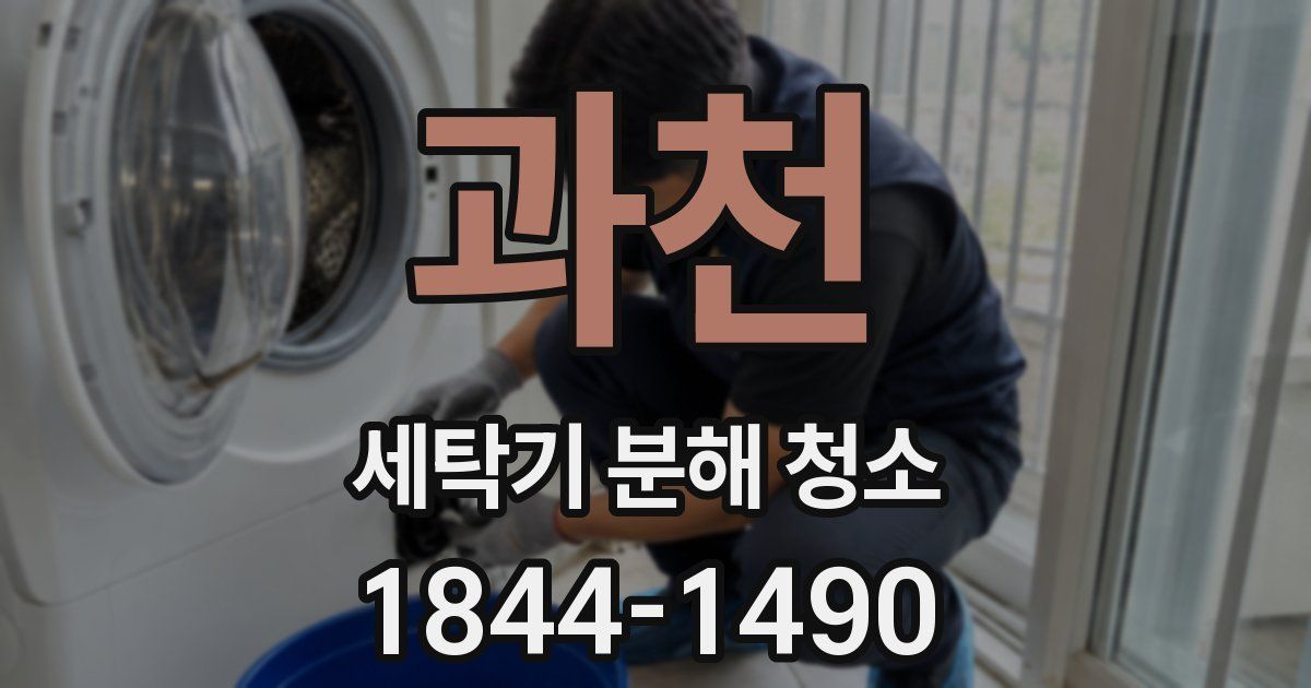 과천 세탁기 분해 청소