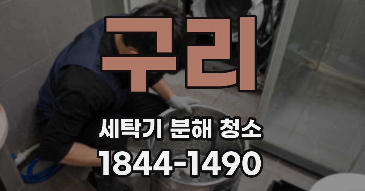 구리 세탁기 분해 청소
