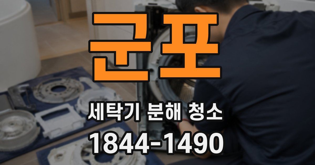군포 세탁기 분해 청소