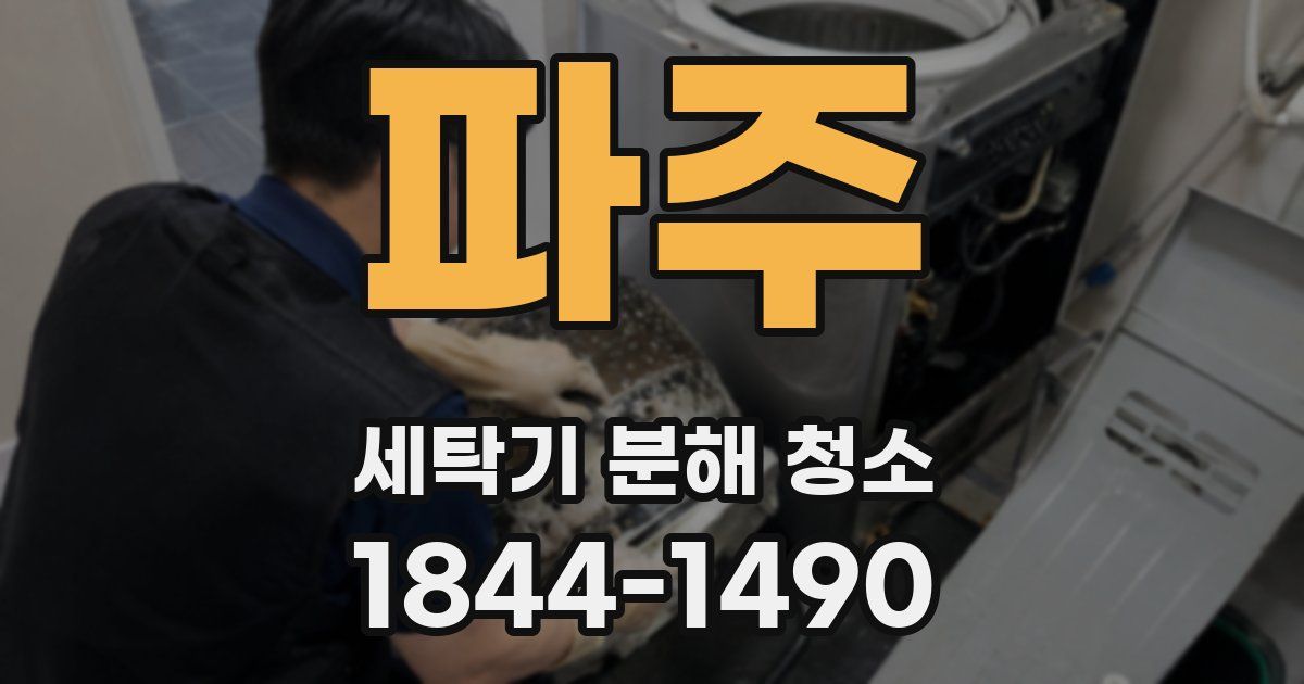 파주 세탁기 분해 청소