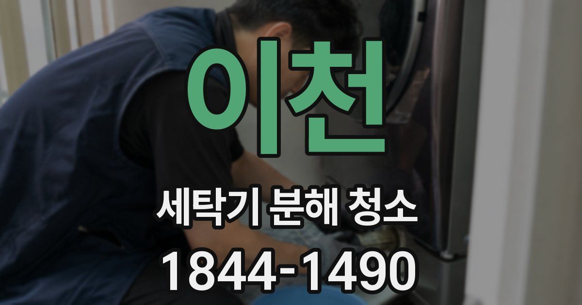 이천 세탁기 분해 청소