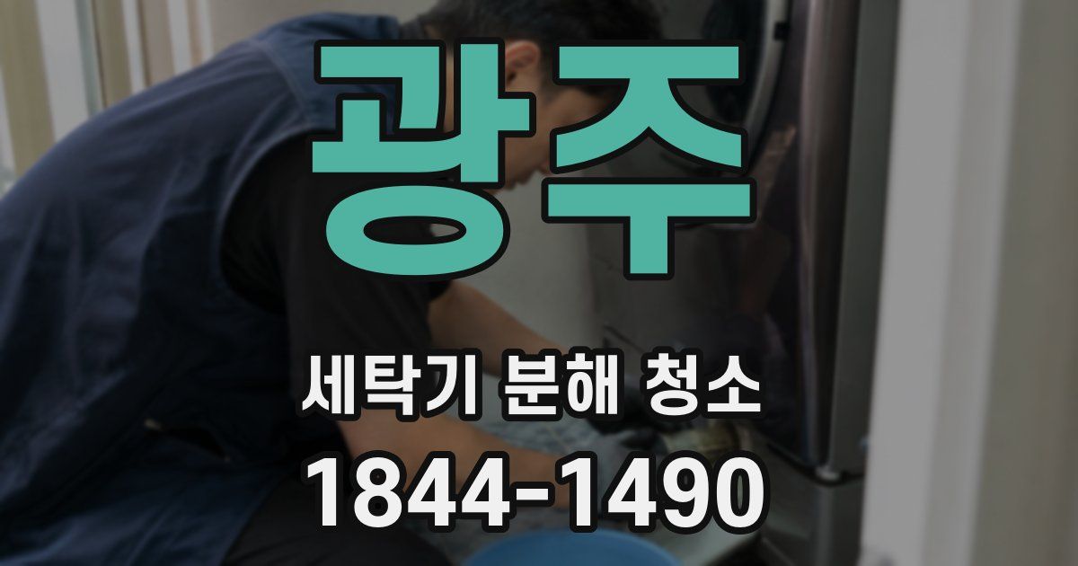 광주 세탁기 분해 청소