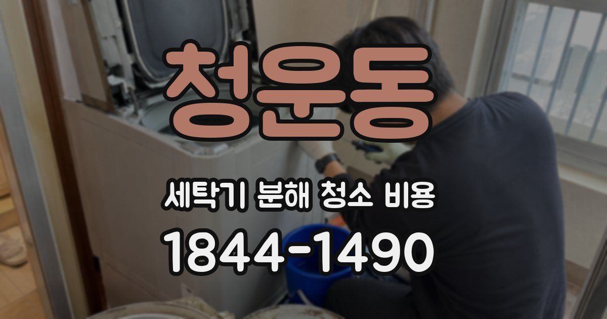 청운동 세탁기 분해 청소 비용