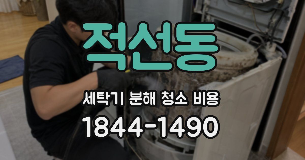 적선동 세탁기 분해 청소 비용