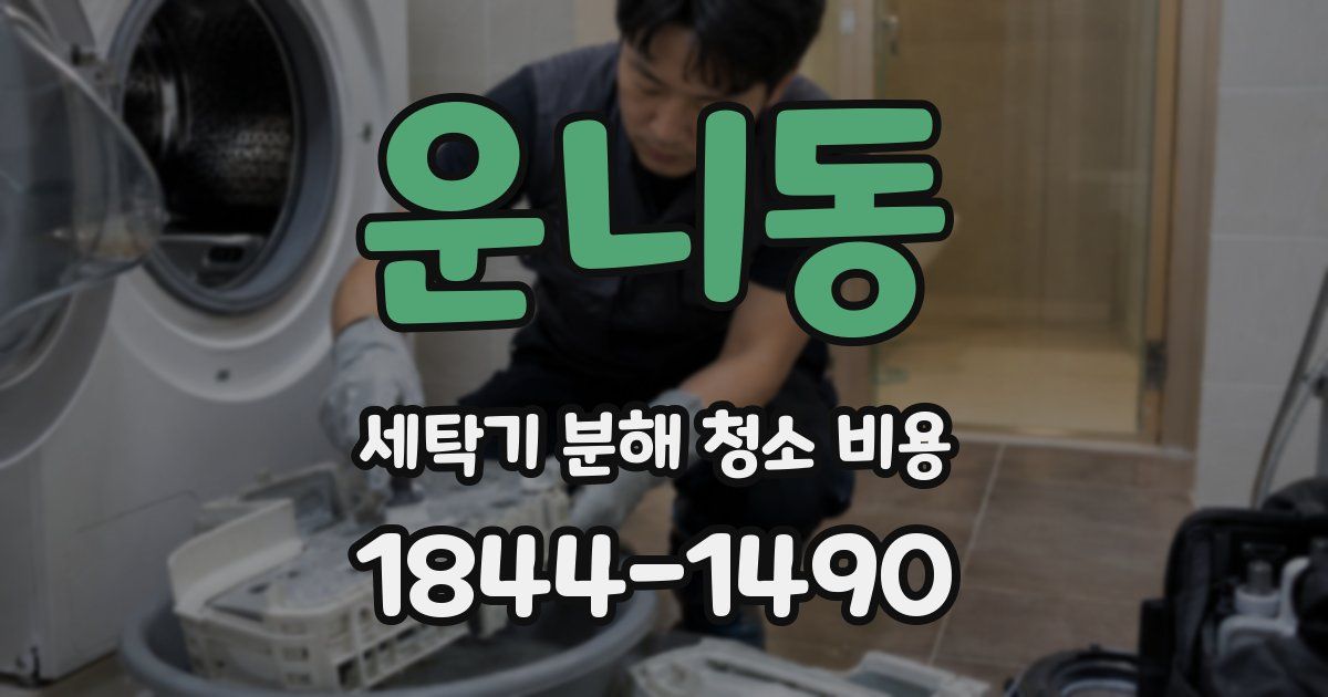 운니동 세탁기 분해 청소 비용