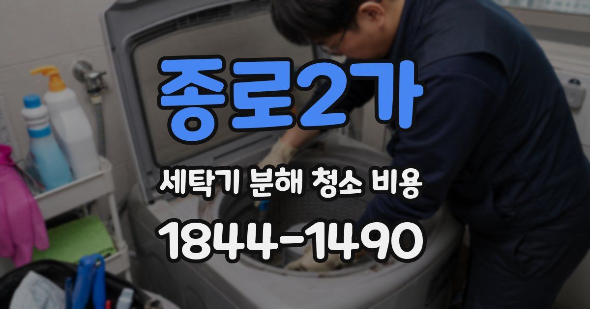 종로2가 세탁기 분해 청소 비용