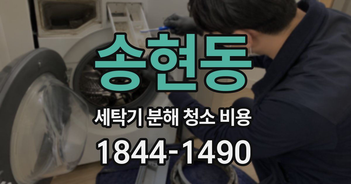 송현동 세탁기 분해 청소 비용