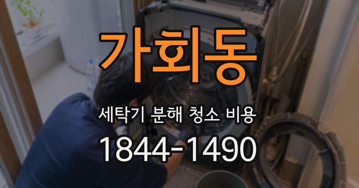 가회동 세탁기 분해 청소 비용