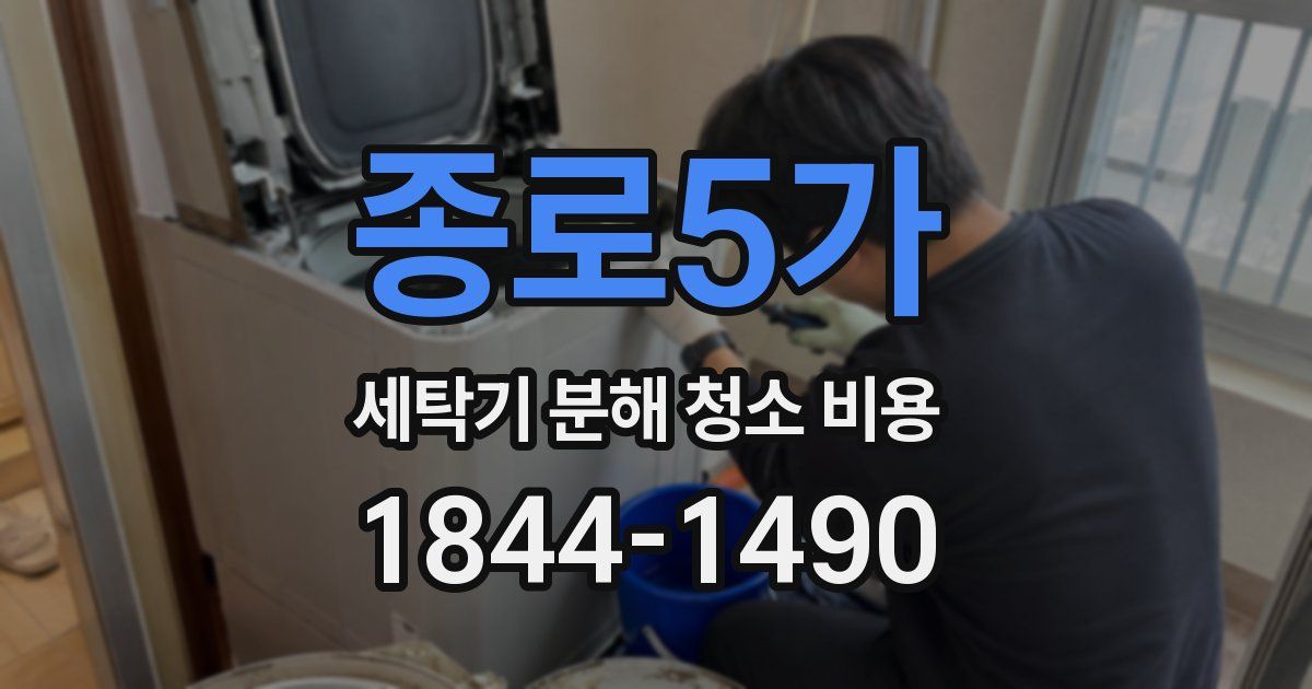 종로5가 세탁기 분해 청소 비용