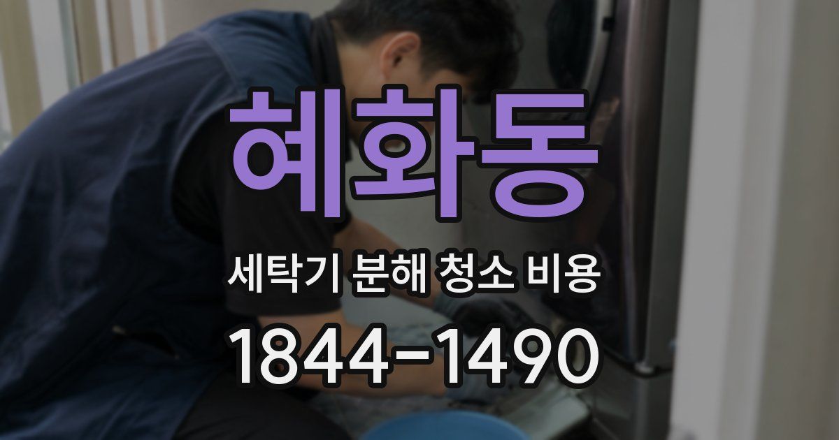 혜화동 세탁기 분해 청소 비용