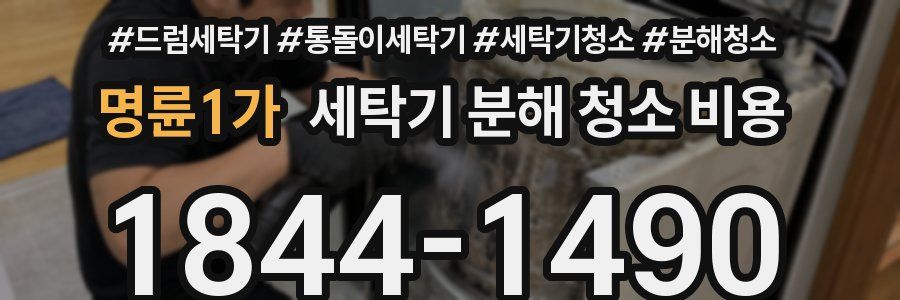 명륜1가 세탁기 분해 청소 비용