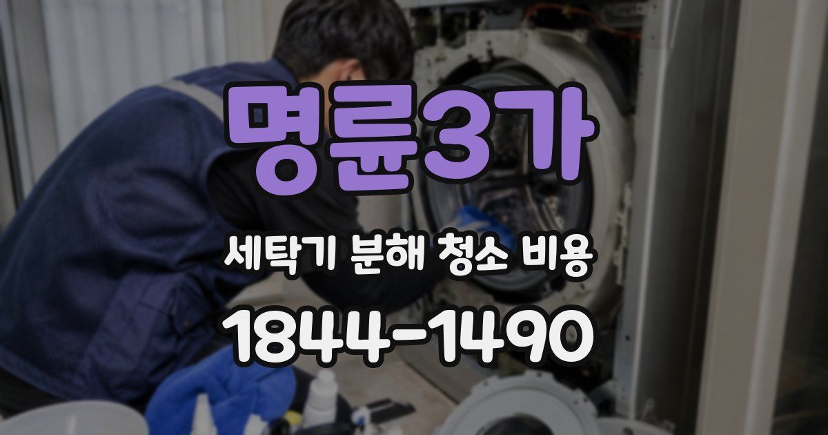 명륜3가 세탁기 분해 청소 비용