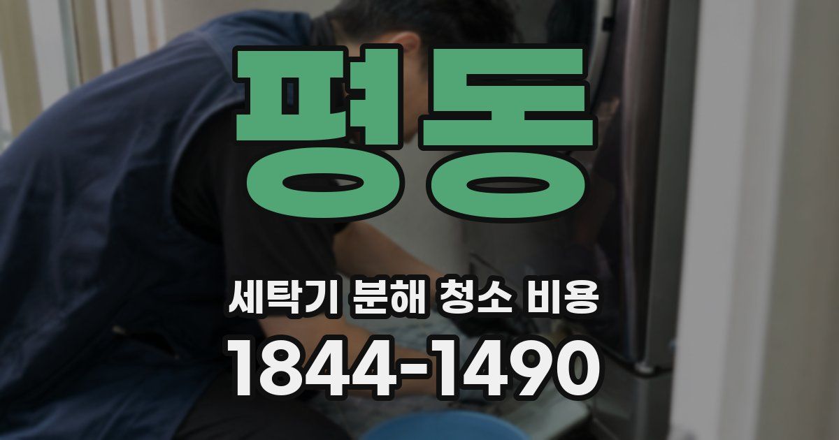 평동 세탁기 분해 청소 비용