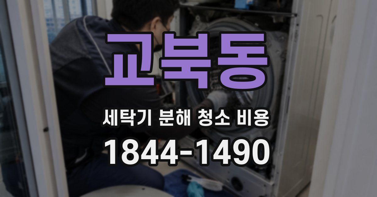 교북동 세탁기 분해 청소 비용