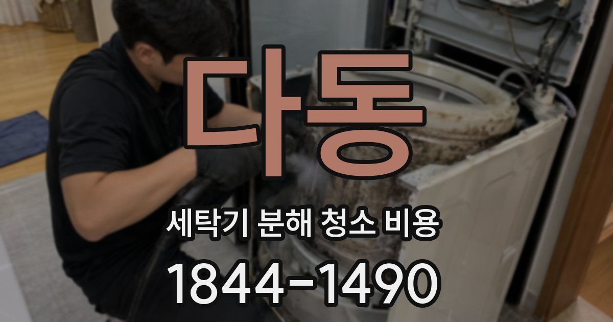 다동 세탁기 분해 청소 비용