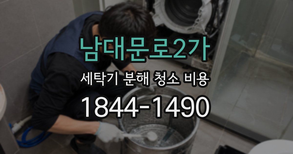 남대문로2가 세탁기 분해 청소 비용