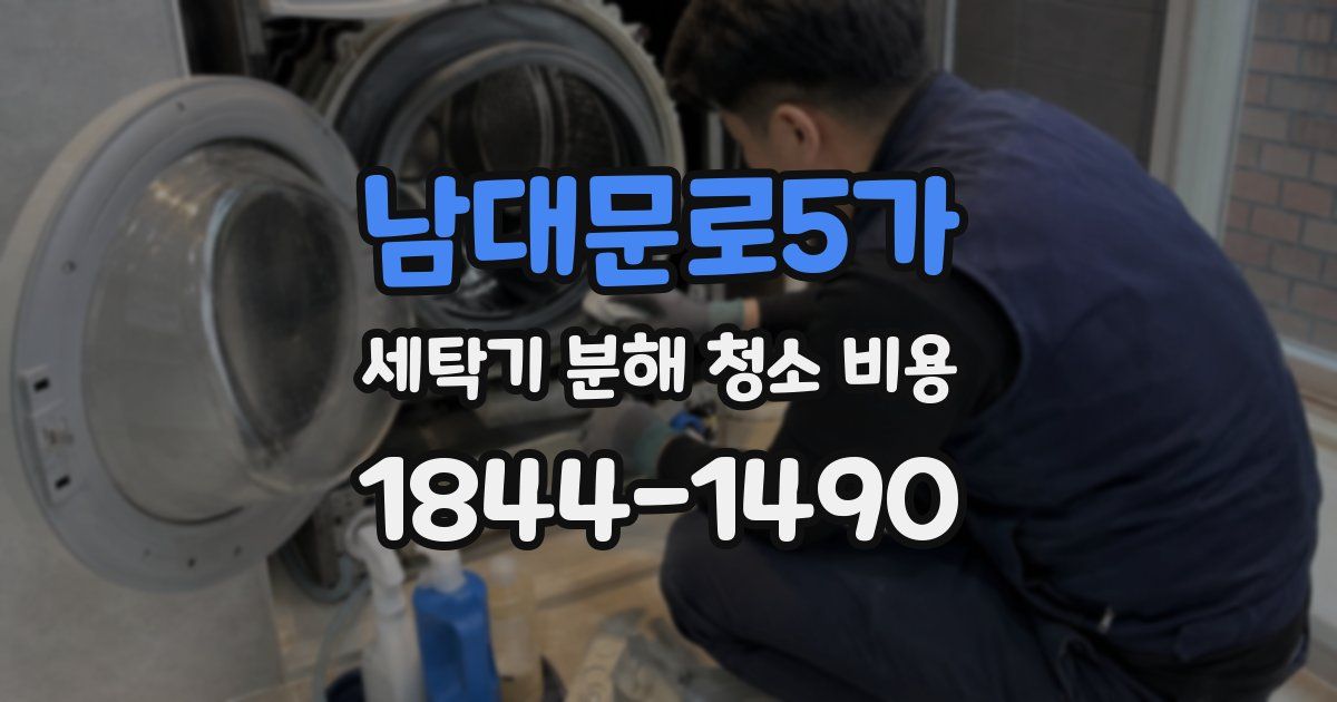 남대문로5가 세탁기 분해 청소 비용