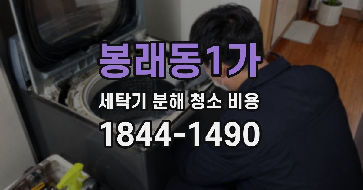 봉래동1가 세탁기 분해 청소 비용