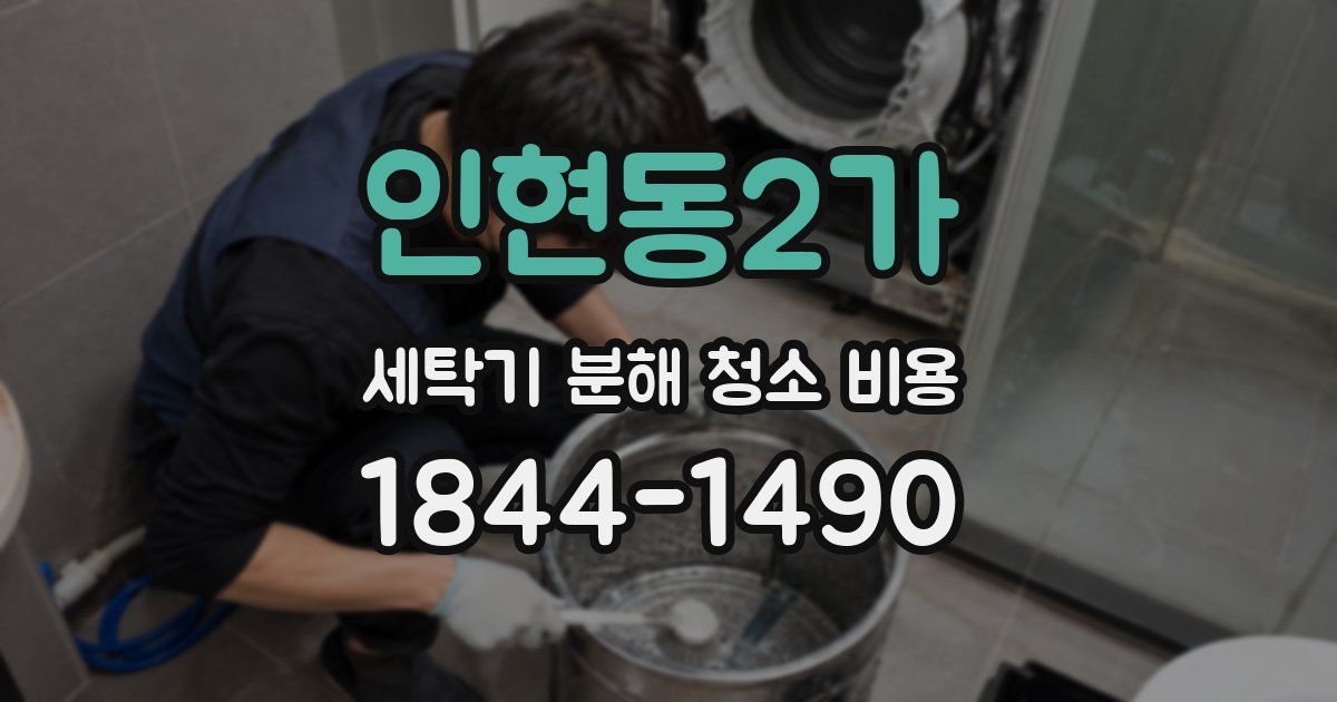인현동2가 세탁기 분해 청소 비용