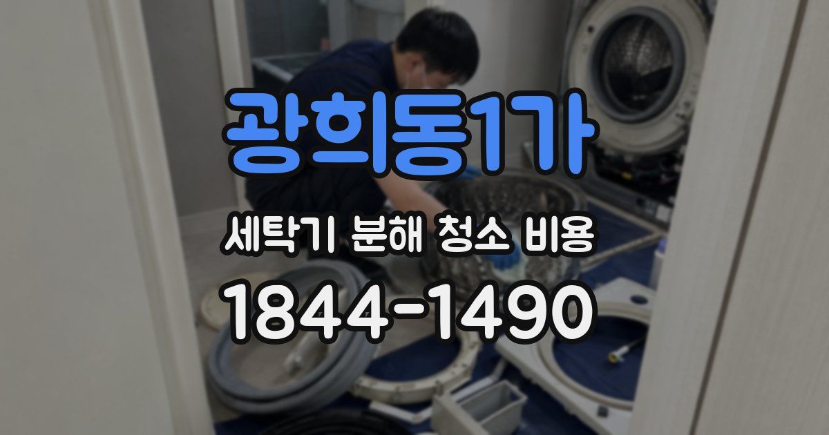 광희동1가 세탁기 분해 청소 비용