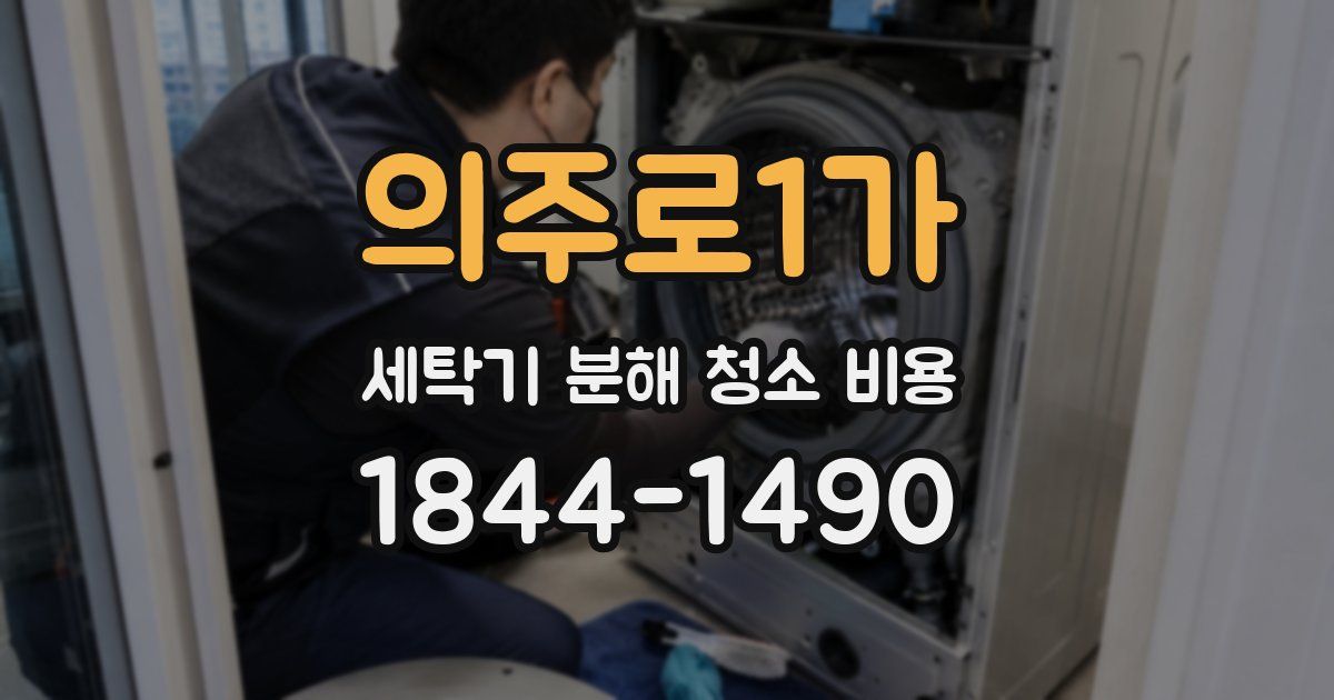 의주로1가 세탁기 분해 청소 비용