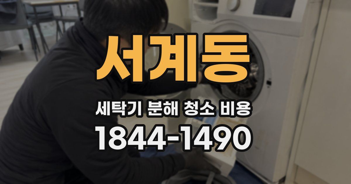 서계동 세탁기 분해 청소 비용