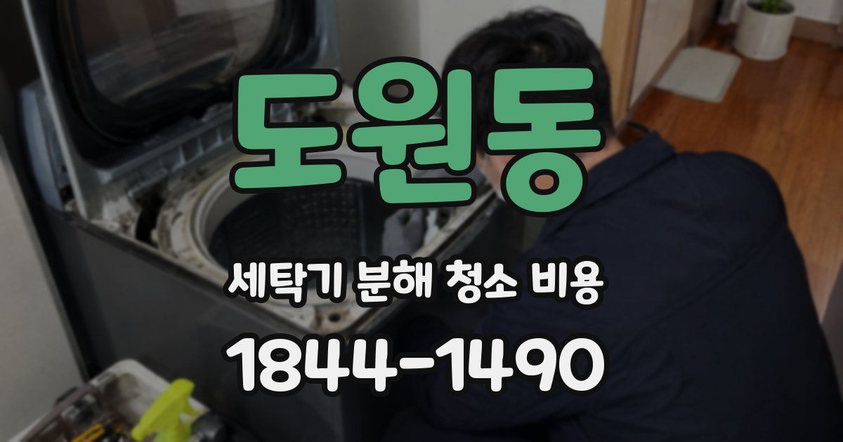 도원동 세탁기 분해 청소 비용