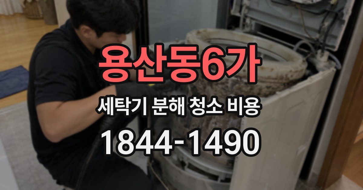 용산동6가 세탁기 분해 청소 비용
