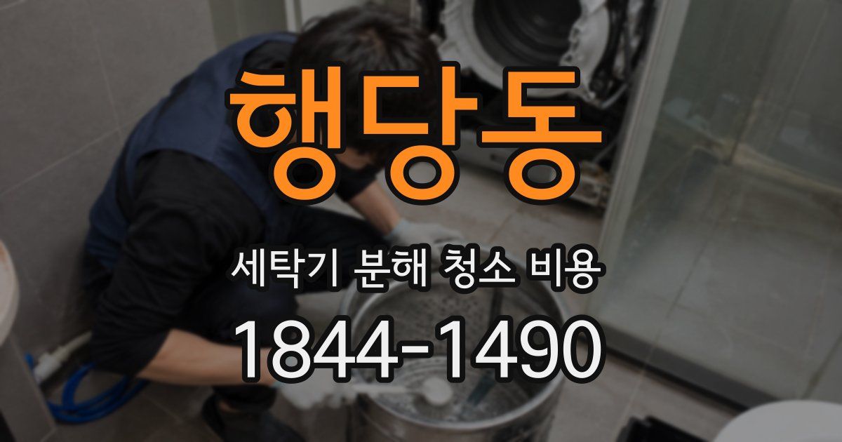 행당동 세탁기 분해 청소 비용