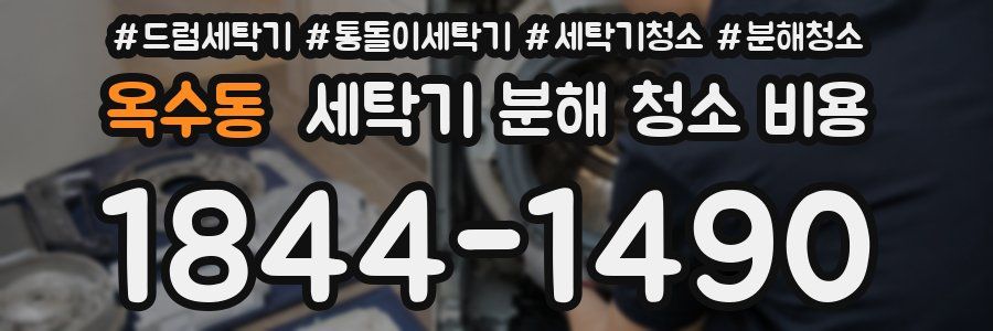 옥수동 세탁기 분해 청소 비용