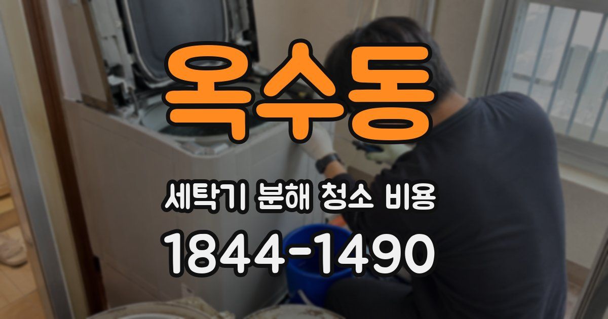 옥수동 세탁기 분해 청소 비용