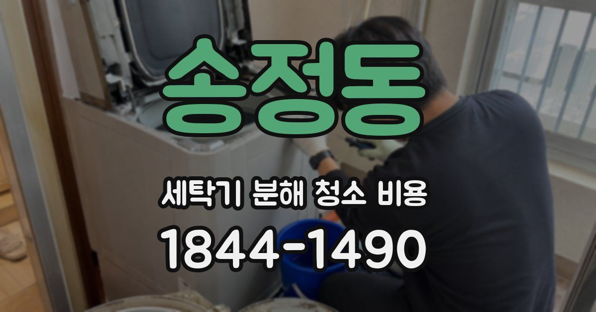송정동 세탁기 분해 청소 비용
