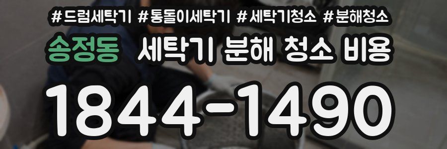 송정동 세탁기 분해 청소 비용