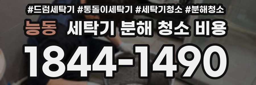 능동 세탁기 분해 청소 비용