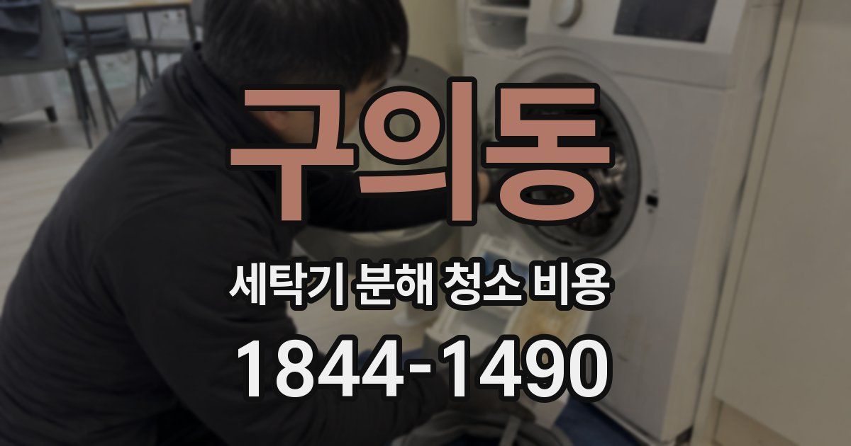구의동 세탁기 분해 청소 비용