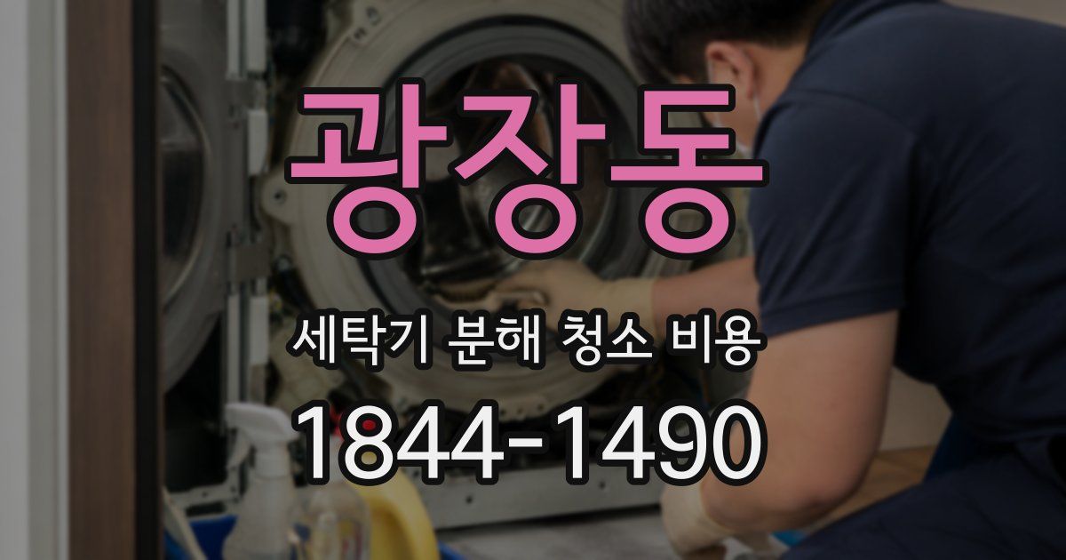 광장동 세탁기 분해 청소 비용