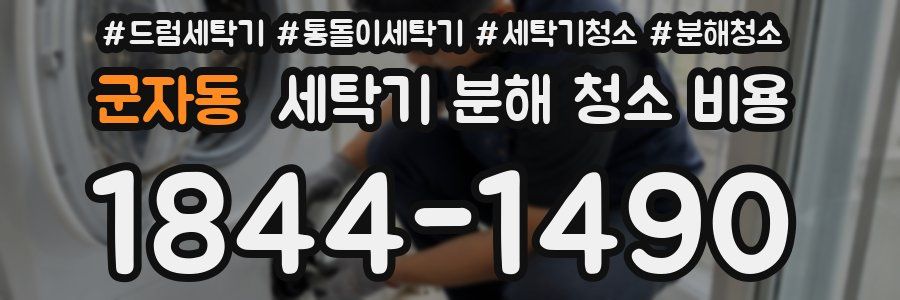 군자동 세탁기 분해 청소 비용