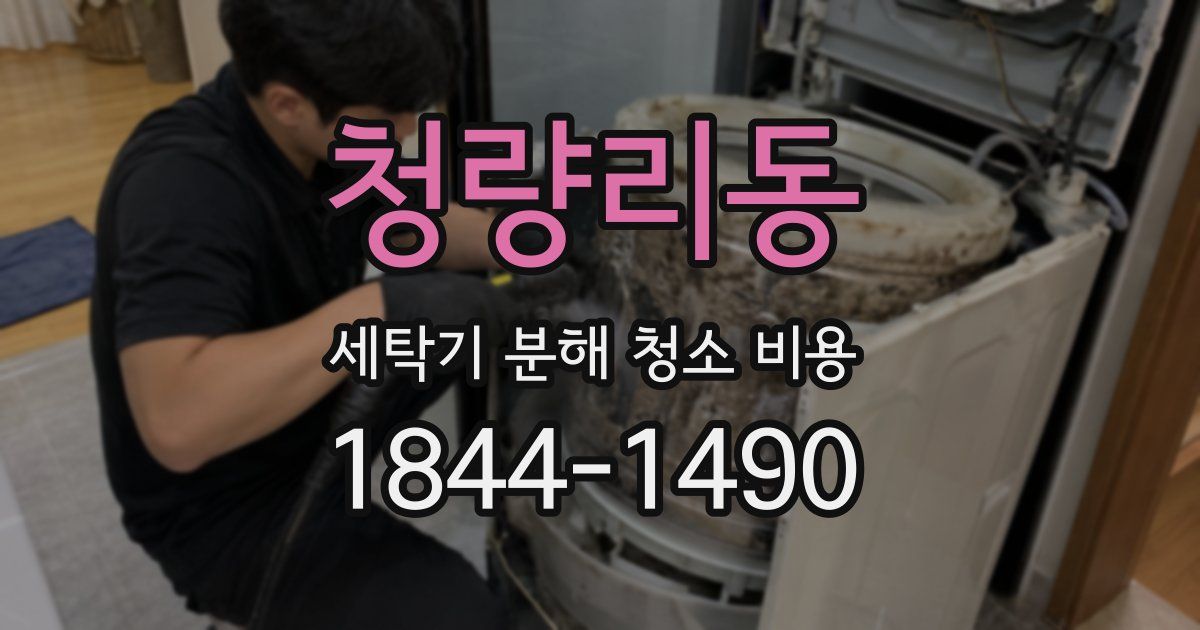 청량리동 세탁기 분해 청소 비용