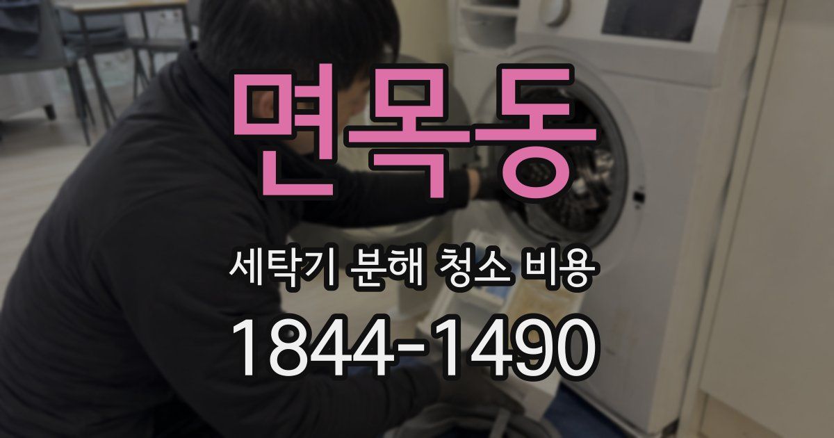 면목동 세탁기 분해 청소 비용