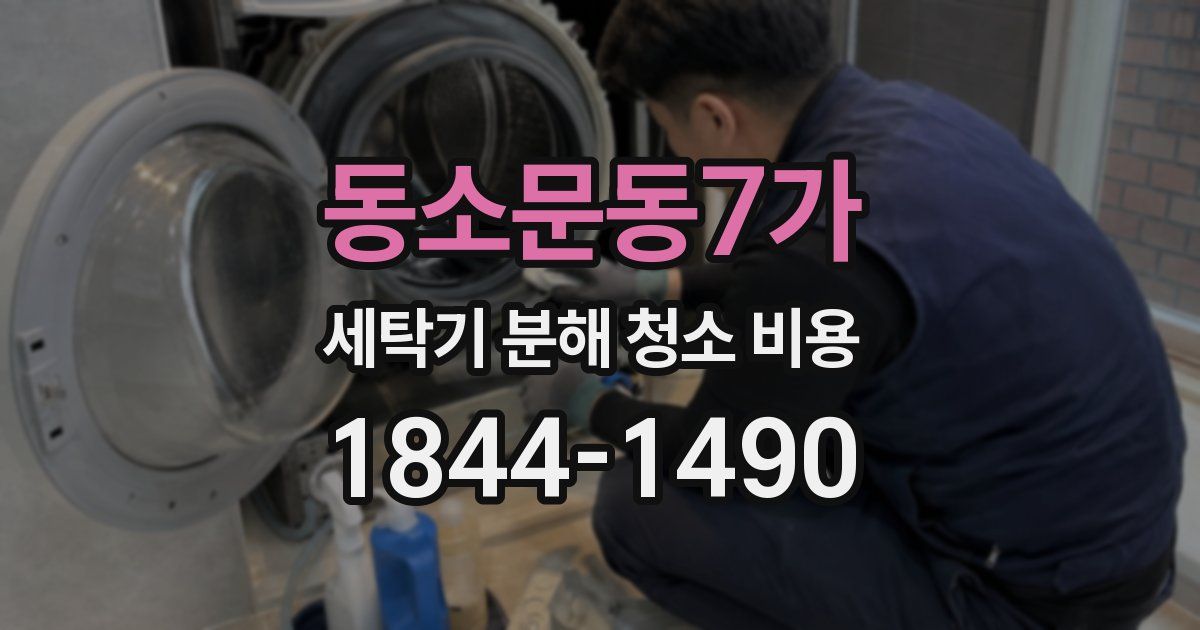 동소문동7가 세탁기 분해 청소 비용