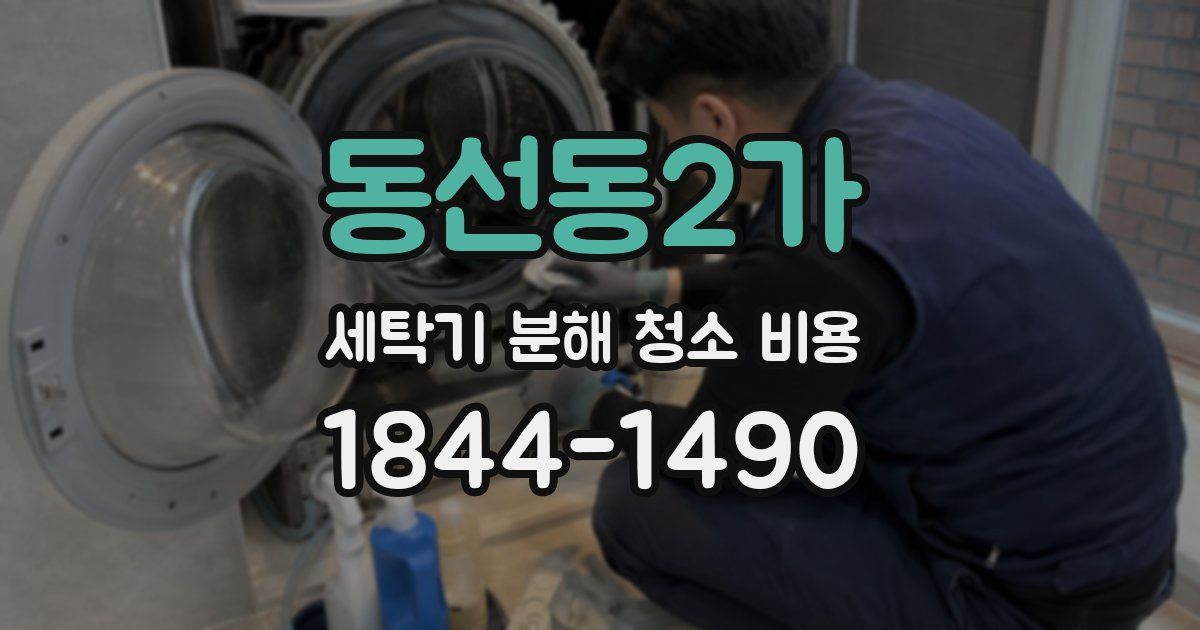 동선동2가 세탁기 분해 청소 비용