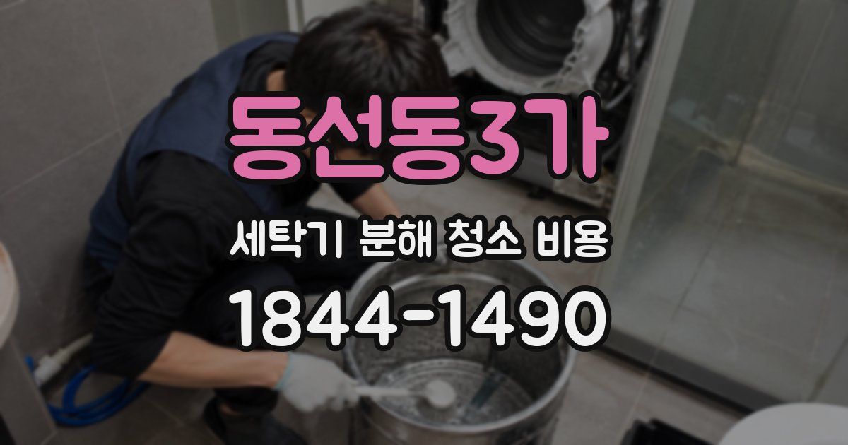 동선동3가 세탁기 분해 청소 비용