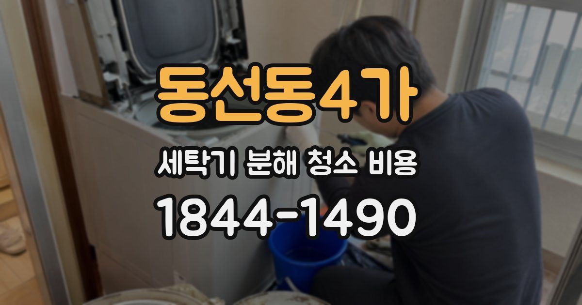 동선동4가 세탁기 분해 청소 비용