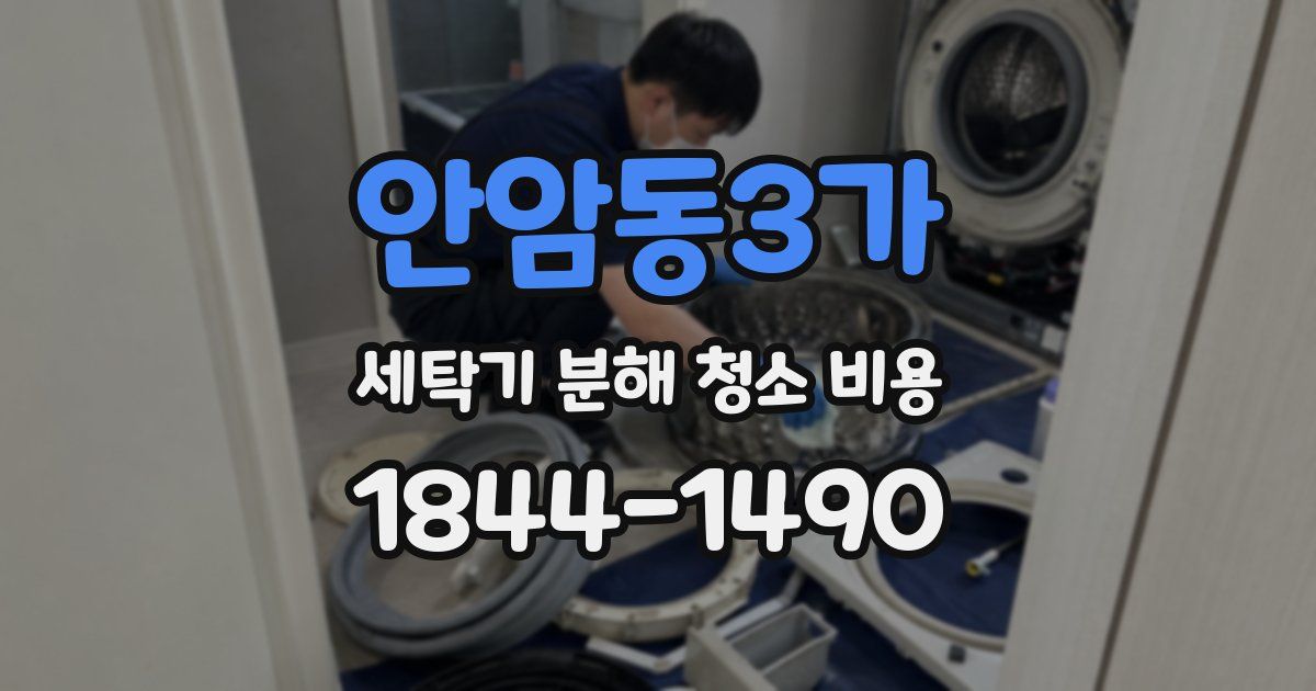 안암동3가 세탁기 분해 청소 비용