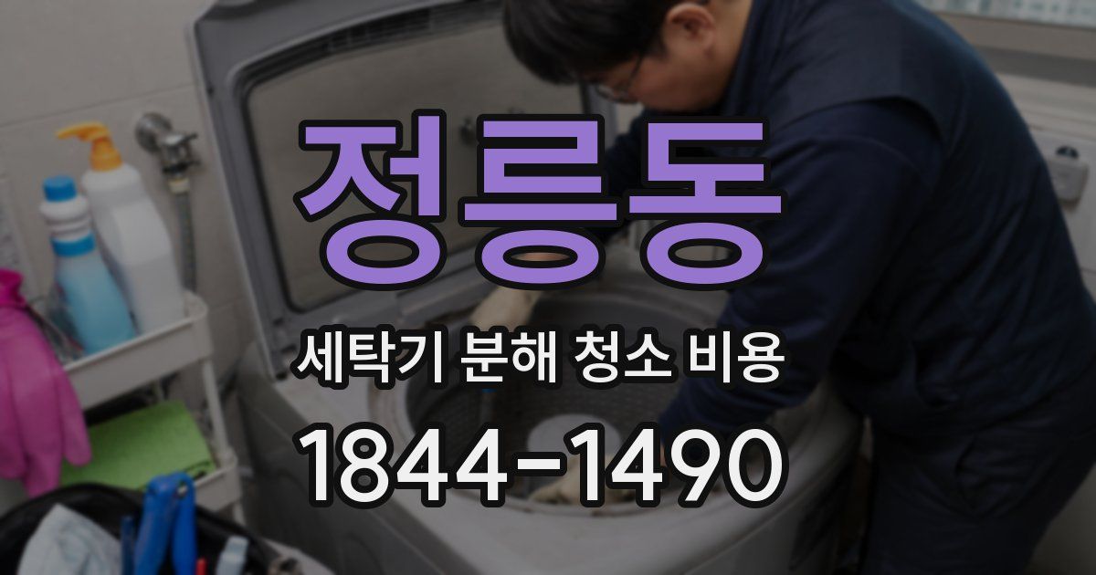 정릉동 세탁기 분해 청소 비용