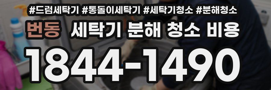 번동 세탁기 분해 청소 비용