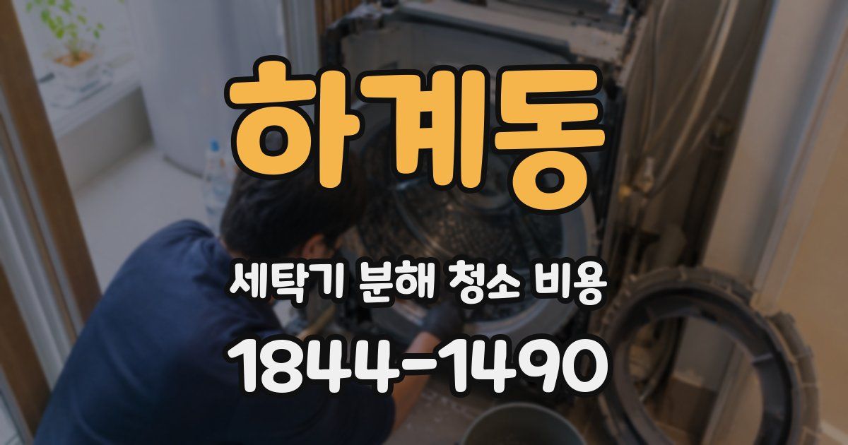 하계동 세탁기 분해 청소 비용