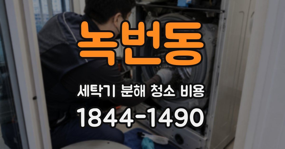 녹번동 세탁기 분해 청소 비용