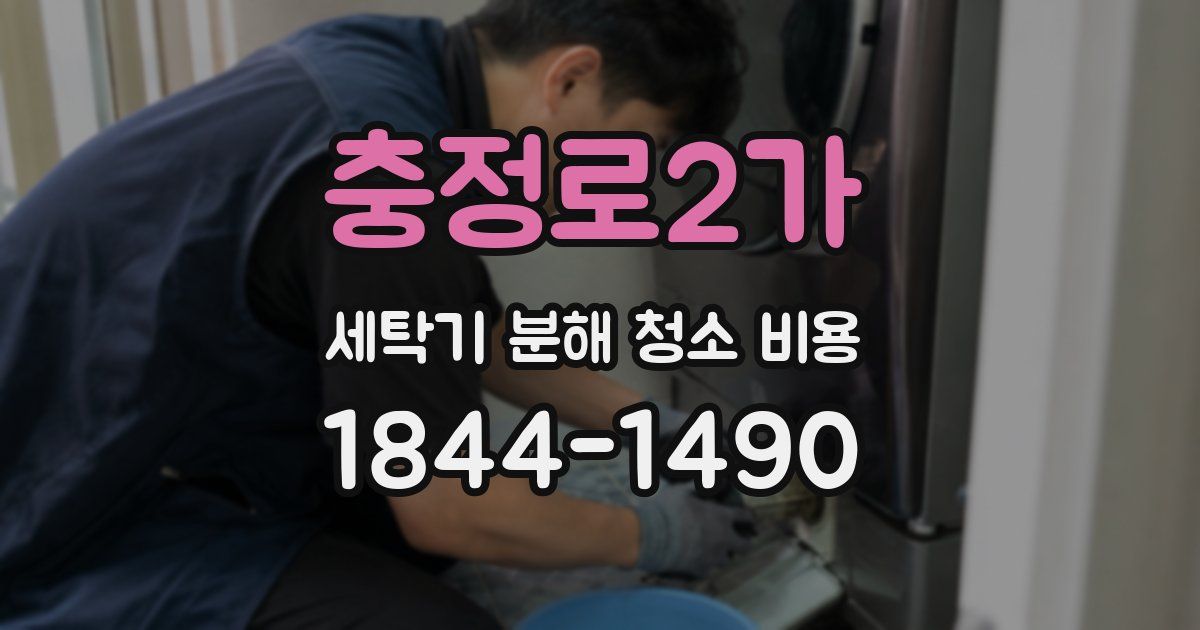 충정로2가 세탁기 분해 청소 비용