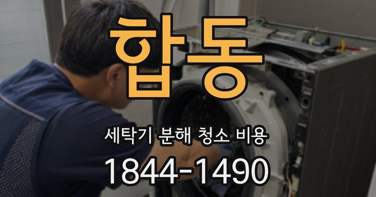 합동 세탁기 분해 청소 비용